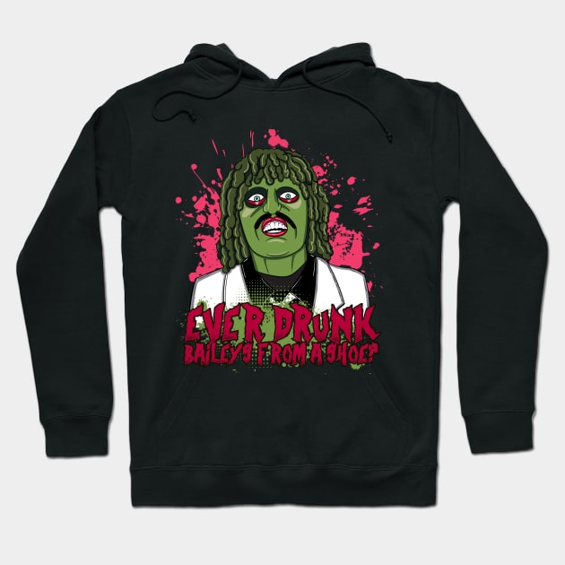 Old Gregg - Ever Drunk Baileys from a Shoe? Quote Hoodie by Meta Cortex